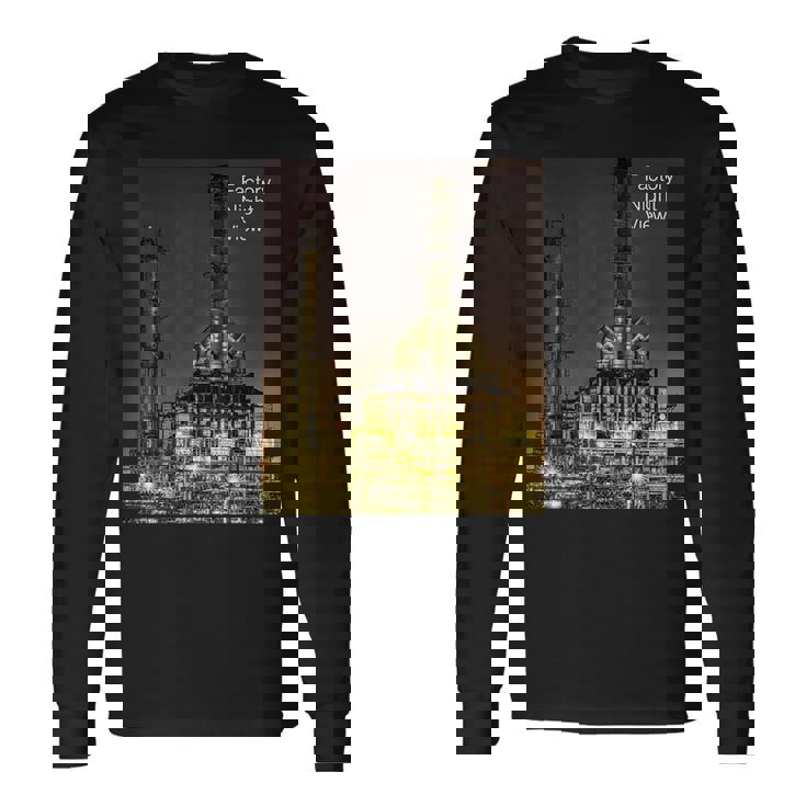 工場夜景 -Factory Nightiew- 長袖Tシャツ