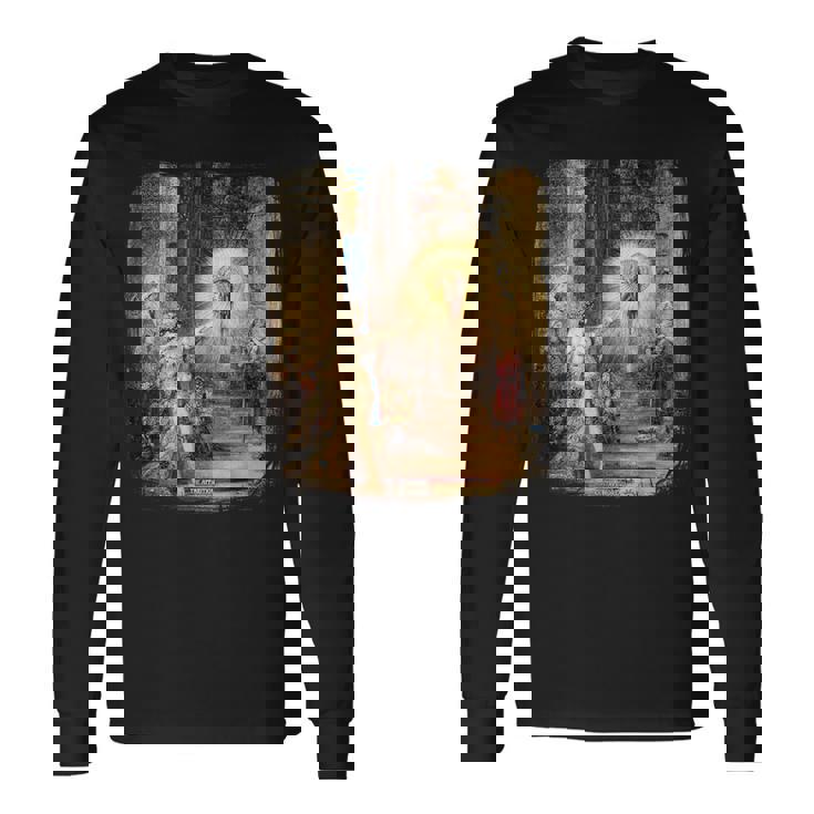 幻影ギュスターヴ・モロー不気味なホラー絵画アート 長袖Tシャツ