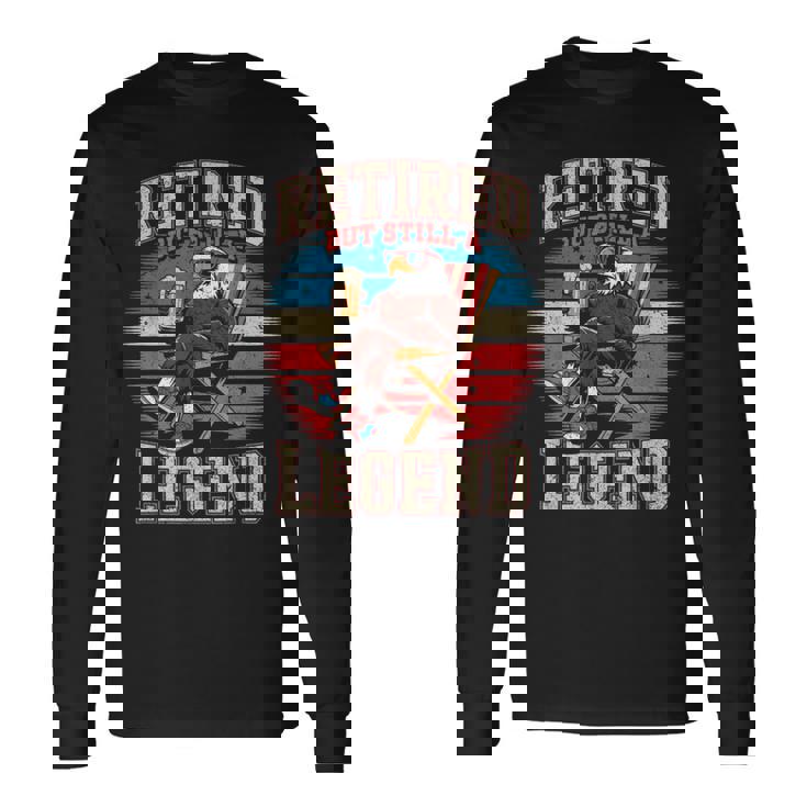 引退したがまだ伝説のイーグルとビールアメリカンスタイル 長袖Tシャツ