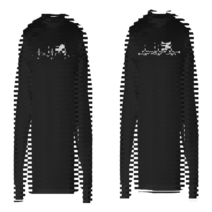 心音心電図フラットコーテッドレトリバー2ママおかしい犬 長袖Tシャツ