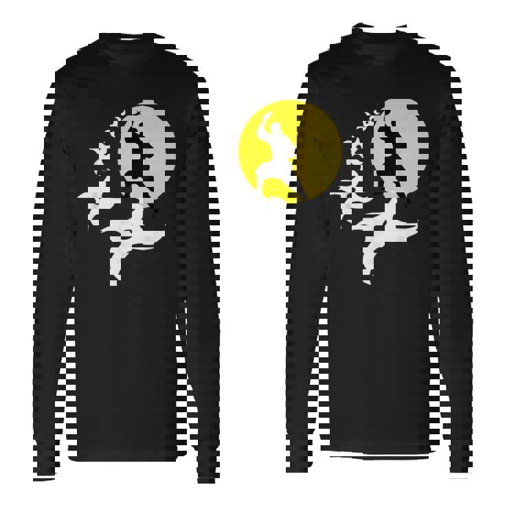 忍者訓練道場tシャツ 黒手裏剣ライトtシャツ 長袖Tシャツ