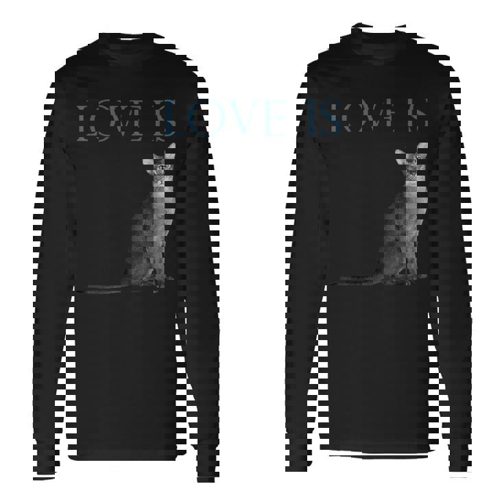 愛はアビシニアンキャット 長袖Tシャツ