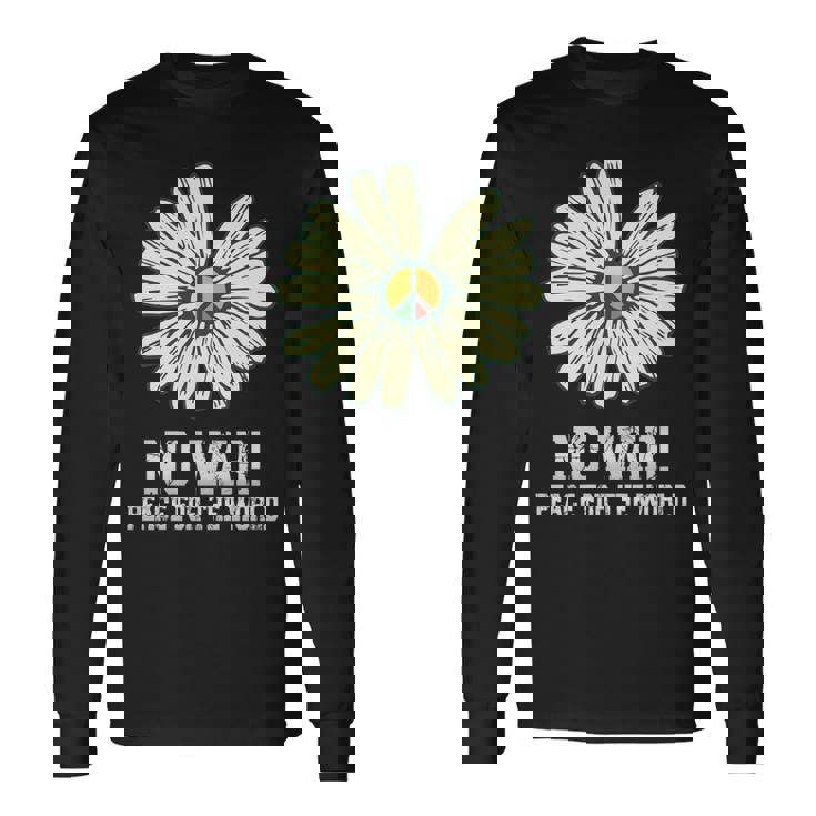 戦争なし、平和、反戦、戦争なし 長袖tシャツ 長袖Tシャツ
