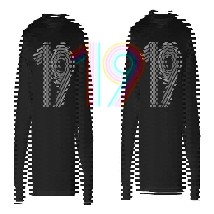 数字 19 19周年記念 19歳の誕生日 長袖Tシャツ ギフトのアイデア