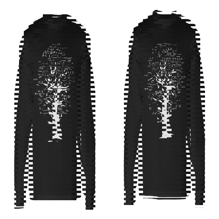 数学知識ツリー – 数式と方程式 長袖tシャツ 長袖Tシャツ