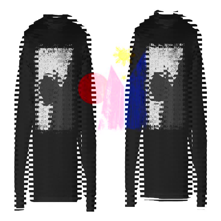 日本 フィリピン ハーフフラッグ 日本 フィリピン ジャージ 長袖Tシャツ