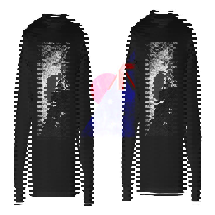 日本とオーストラリアの国旗 日本オーストラリア。 長袖Tシャツ ギフトのアイデア