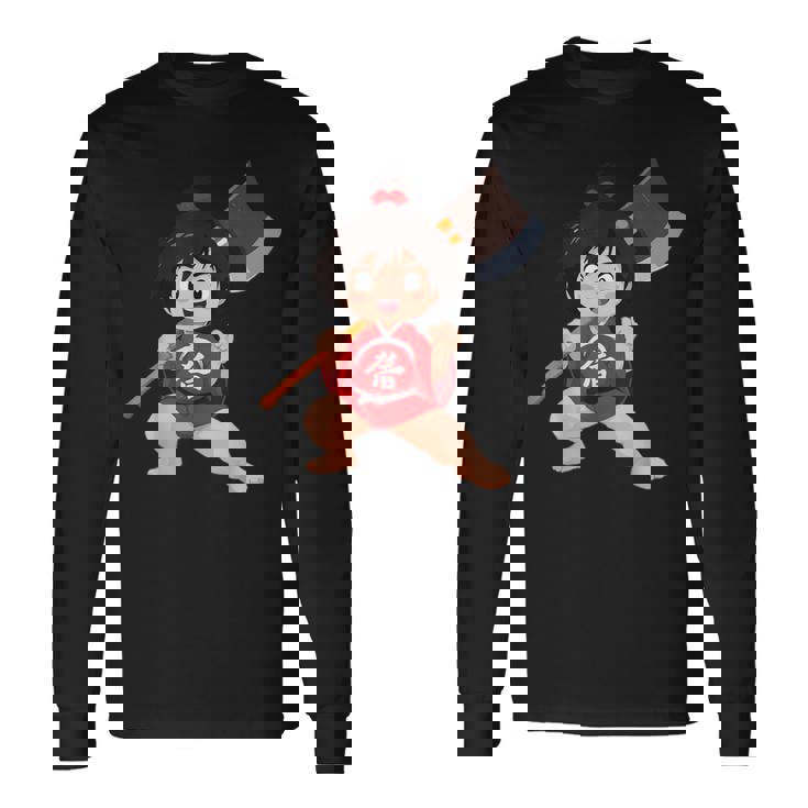 日本の民俗 金太郎 長袖Tシャツ ギフトのアイデア