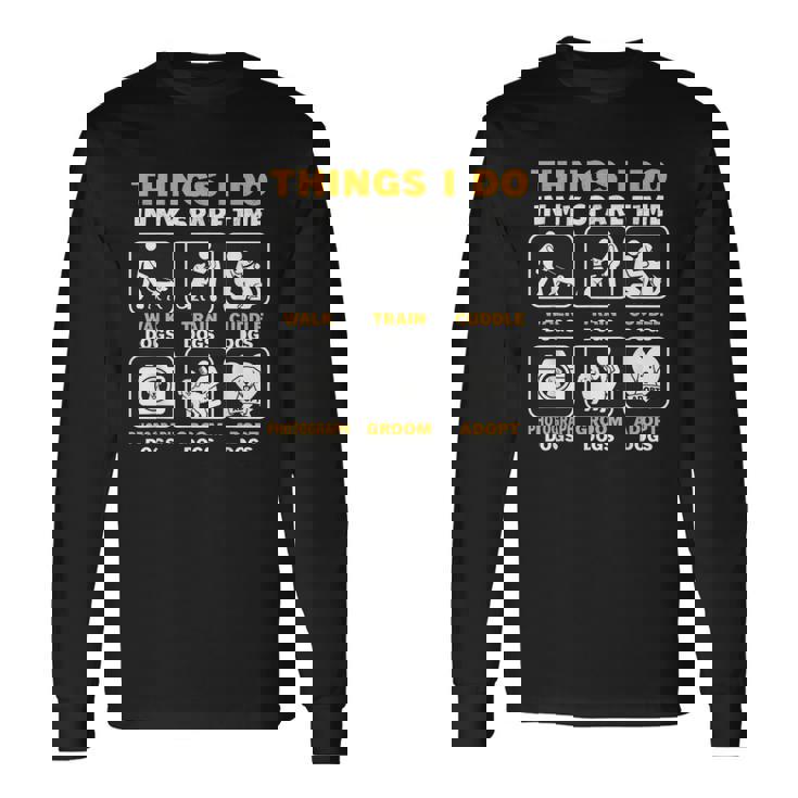 暇なときにすること犬を飼っている子犬、ペット 長袖Tシャツ