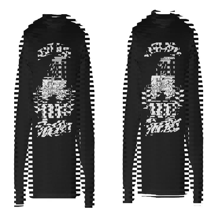 本物の男はトラクターを運転する 農作業 ランチ 農家 ファーム 長袖Tシャツ