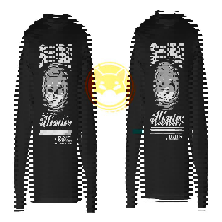 柴億万長者積載 おもしろトークンコイン 柴犬クリプト 長袖Tシャツ