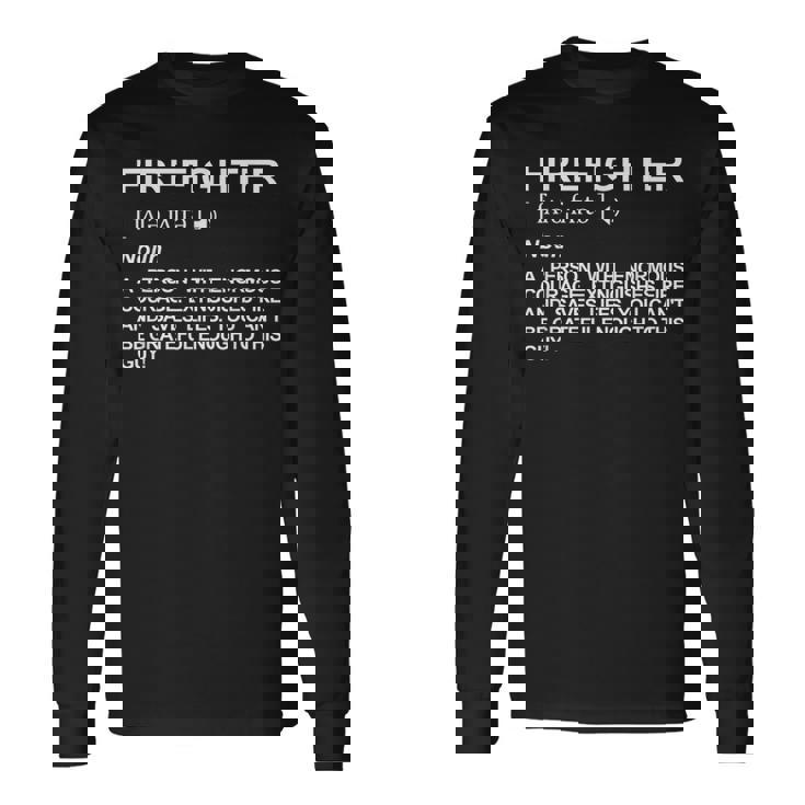 消防士の定義 長袖Tシャツ