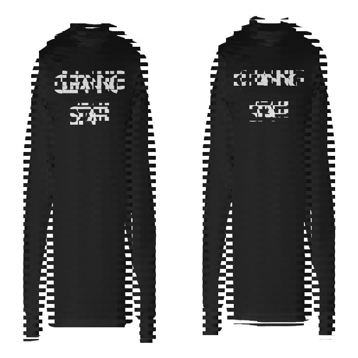 清掃スタッフ クルー 用務員 ユニフォーム カストディアン ジョブ 従業員 長袖Tシャツ