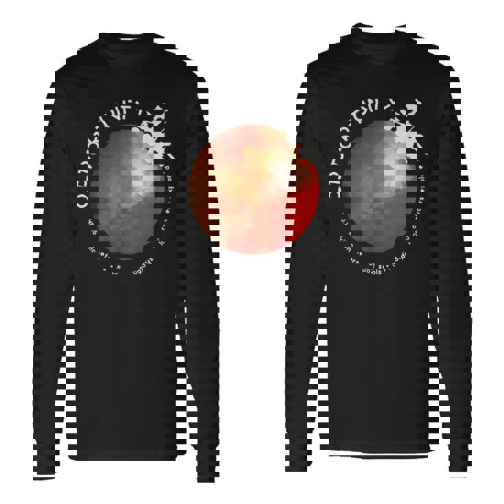 火星のオポチュニティ・ローバー オピー 宇宙探検 長袖Tシャツ