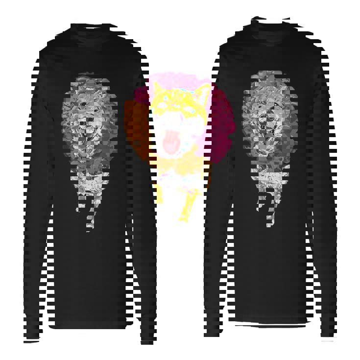 犬ドーナツシリーズ 柴犬 長袖Tシャツ