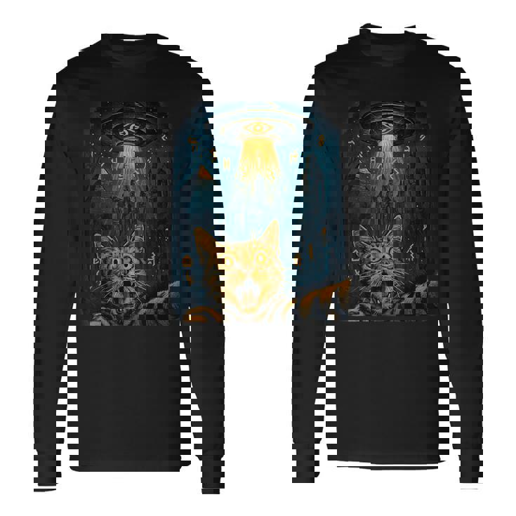 猫 自撮り Ufo エジプトの神々の行列 ラーの神話の目 長袖Tシャツ