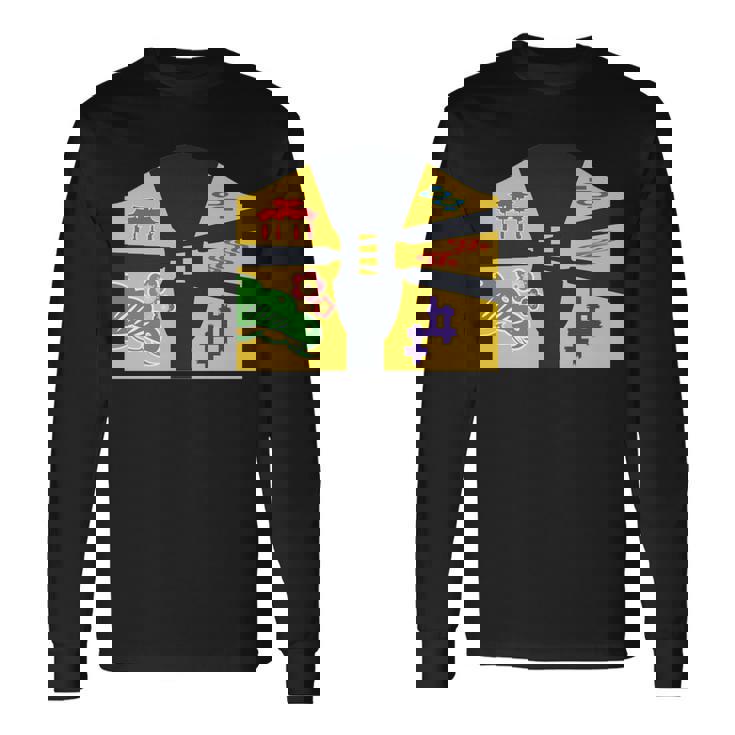 琉球備形沖縄沖縄内南朱型 三線 長袖tシャツ 長袖Tシャツ