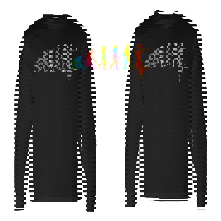 画家 I 進化 絵画 作家 工作 絵画 受験 ユーモア 長袖Tシャツ