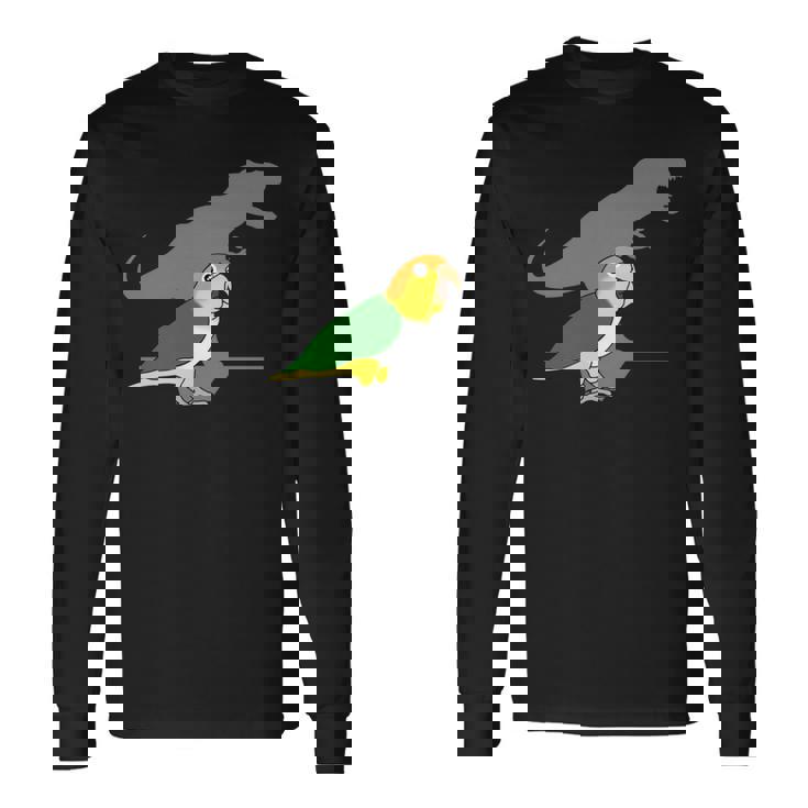 白腹 ケーク T-Rex 鳥ミーム 恐竜オウム 長袖tシャツ 長袖Tシャツ
