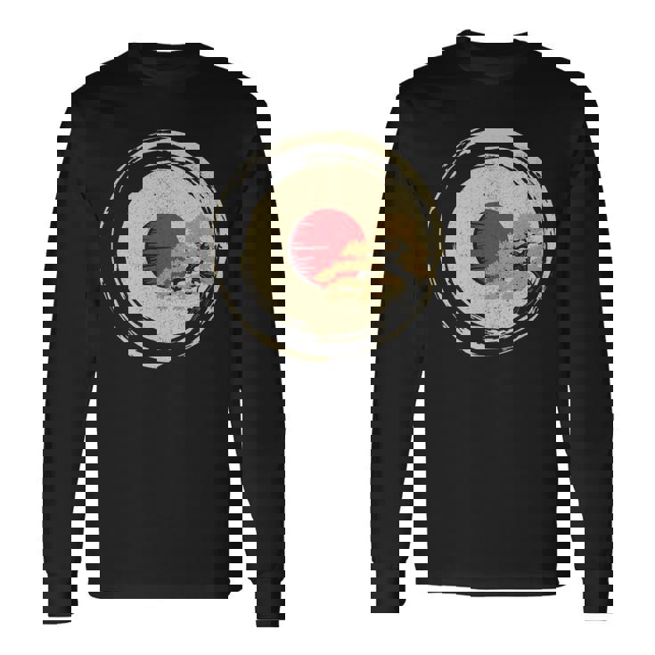 盆栽日本禅tシャツ 長袖tシャツ 長袖Tシャツ