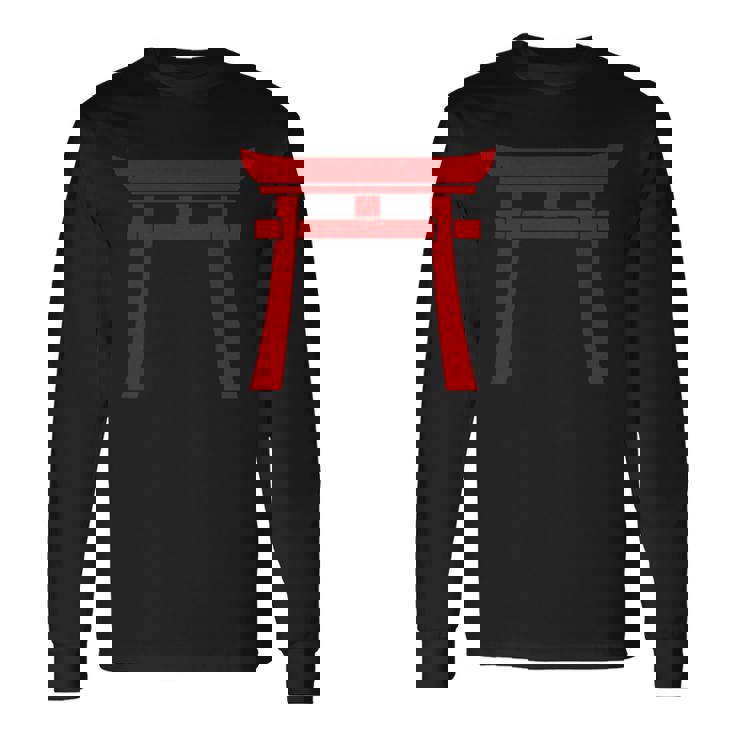 神戸鳥居門シンボル 神道日本門 長袖Tシャツ