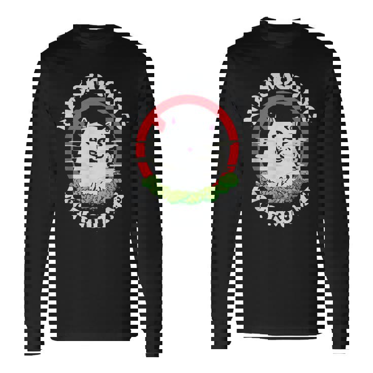 私なしでは禁煙だ 長袖Tシャツ