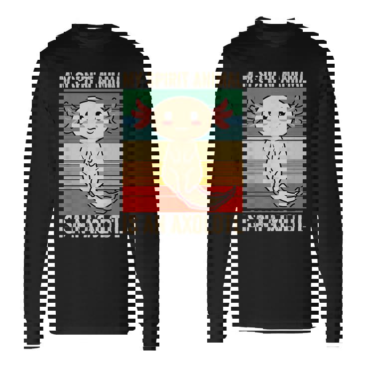 私のスピリットアニマルはウーパールーパーかわいいアホロートルキッズ 長袖Tシャツ ギフトのアイデア