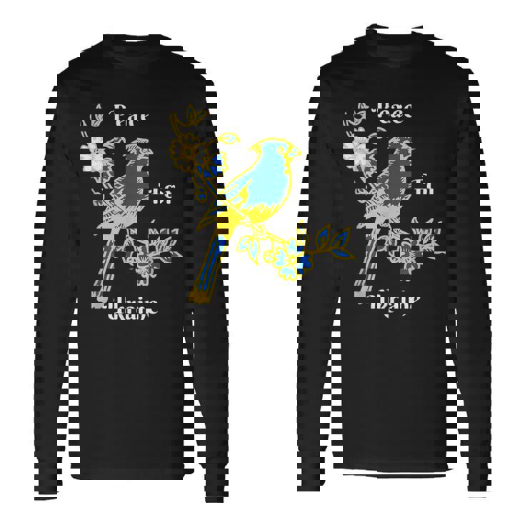 私はウクライナの旗と共に立つ ウクライナを支持する 長袖Tシャツ