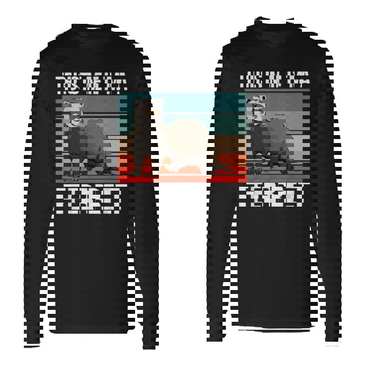 私はフェレット ハロウィン ペットオーナー フェレット 長袖Tシャツ