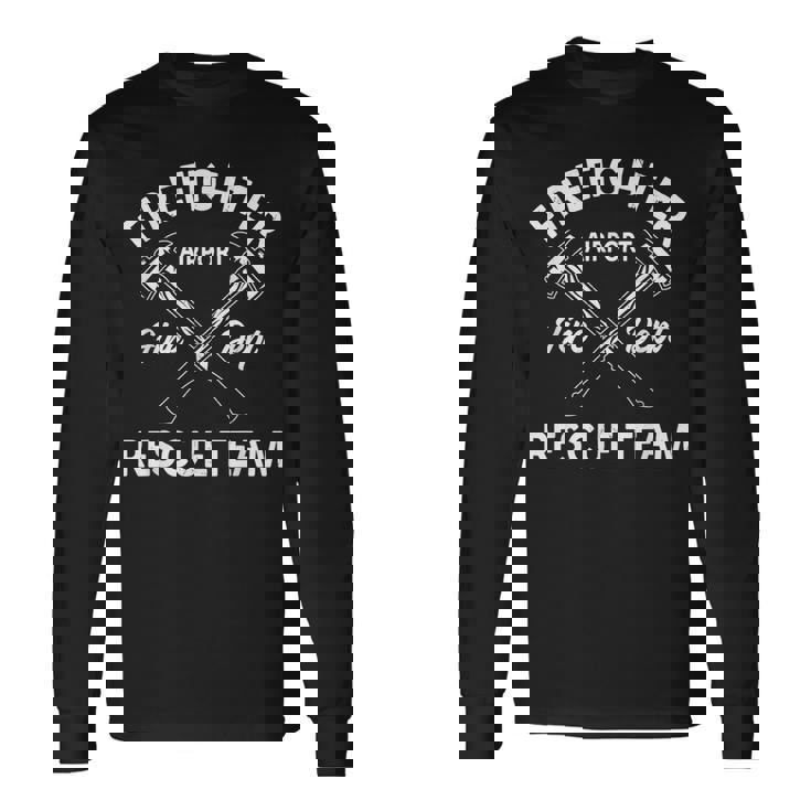 空港消防士服 航空機 救助 消防士 長袖Tシャツ