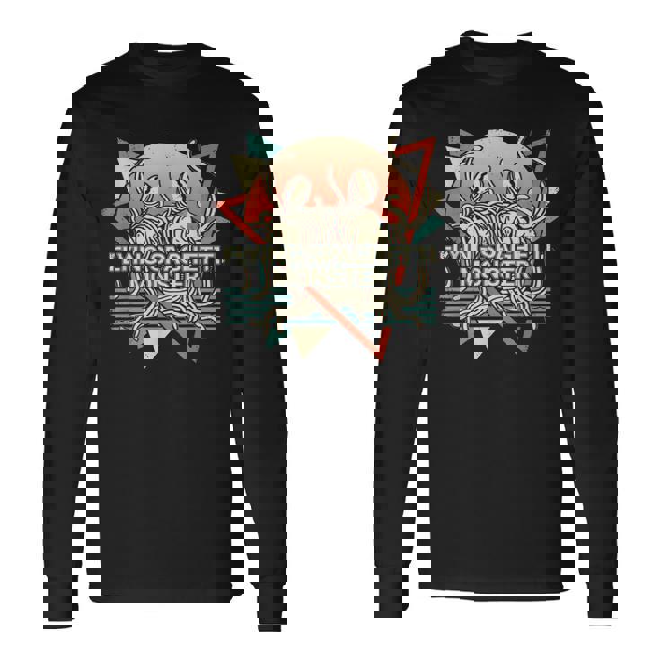 空飛ぶスパゲッティモンスター Fsm パスタファリアンレトロ 長袖Tシャツ