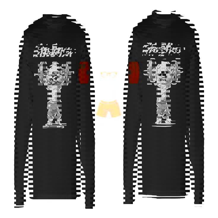 筋肉は裏切らない トイプードル グッズ 犬 おもしろ 面白い ネタ 筋トレ 長袖Tシャツ ギフトのアイデア