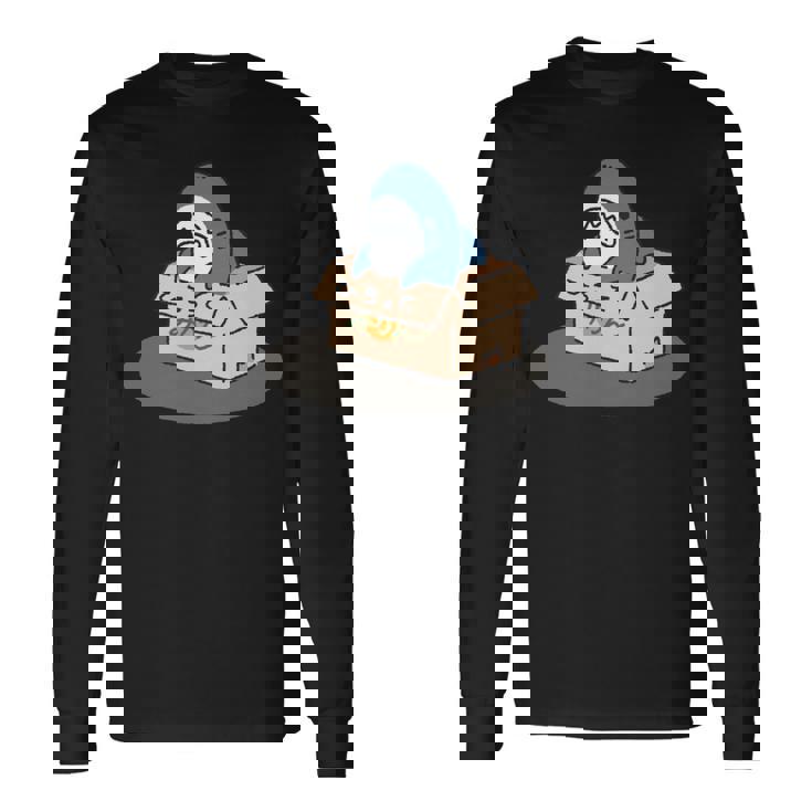 箱入りサメ 長袖tシャツ 長袖Tシャツ