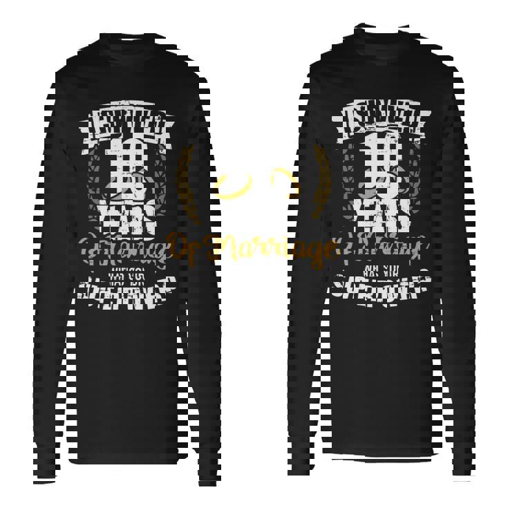 結婚10年目の超大国10年目の結婚記念日 長袖tシャツ 長袖Tシャツ