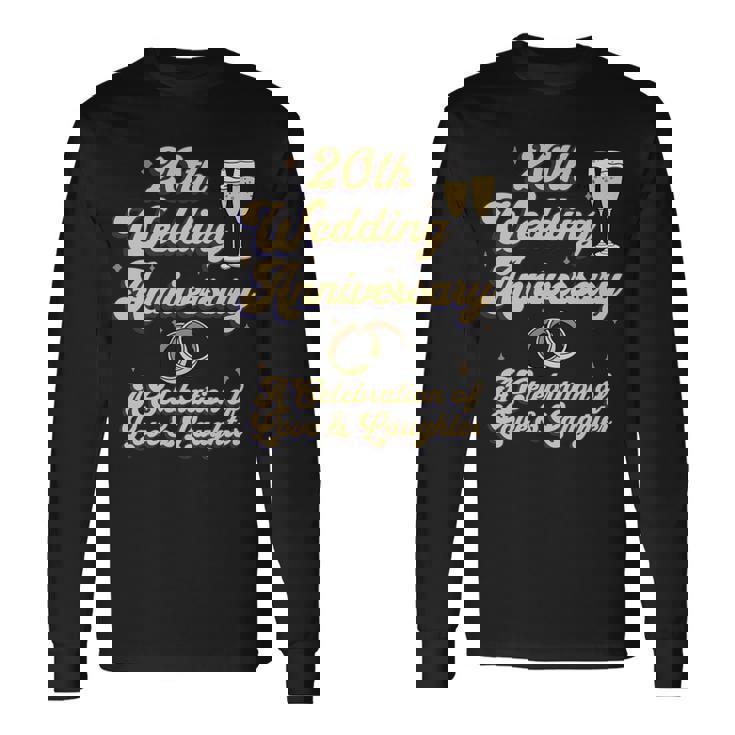 結婚20周年 夫婦 結婚20年 お祝い 長袖tシャツ 長袖Tシャツ