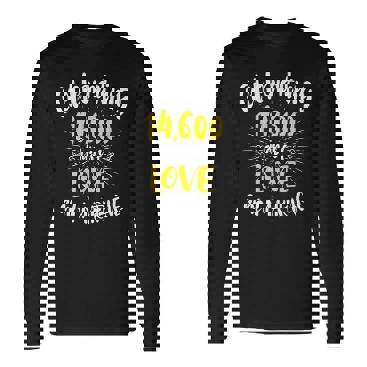 結婚40周年のお祝い 結婚40周年記念 長袖tシャツ 長袖Tシャツ