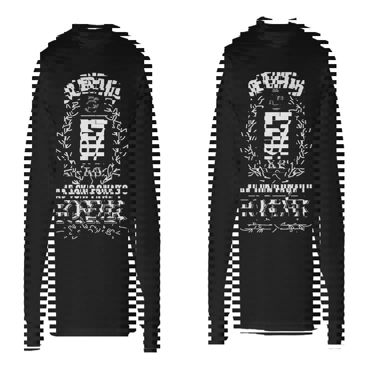 結婚57周年 57周年 カップル 結婚 57周年 長袖Tシャツ