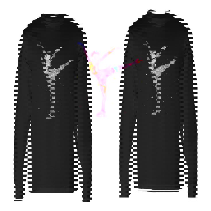 美しいフィギュアスケートギフト アイススケート。 長袖Tシャツ