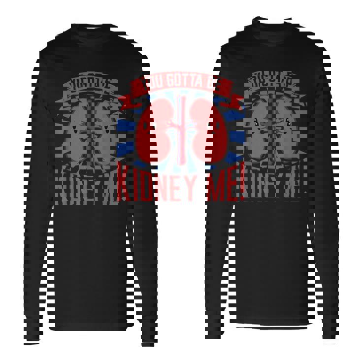 腎臓移植 腎臓ドナー 腎臓病 長袖Tシャツ