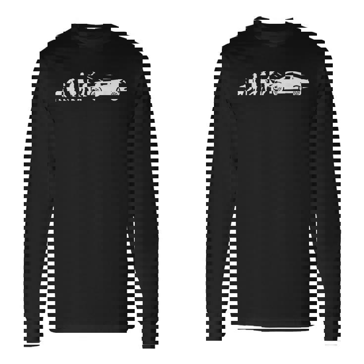 自動車整備士 おもしろ自動車工房 メカニック進化 長袖Tシャツ ギフトのアイデア