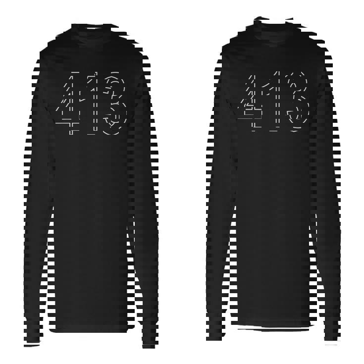 西部マサチューセッツ州 エリアコード 413 長袖Tシャツ