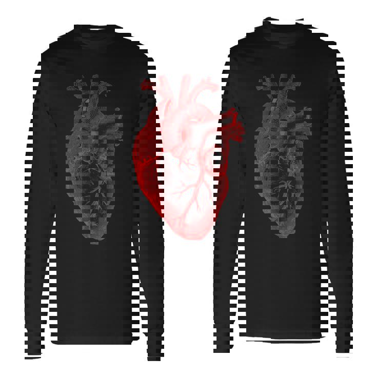 解剖学的心臓解剖科学生物学臓器研究 長袖Tシャツ ギフトのアイデア