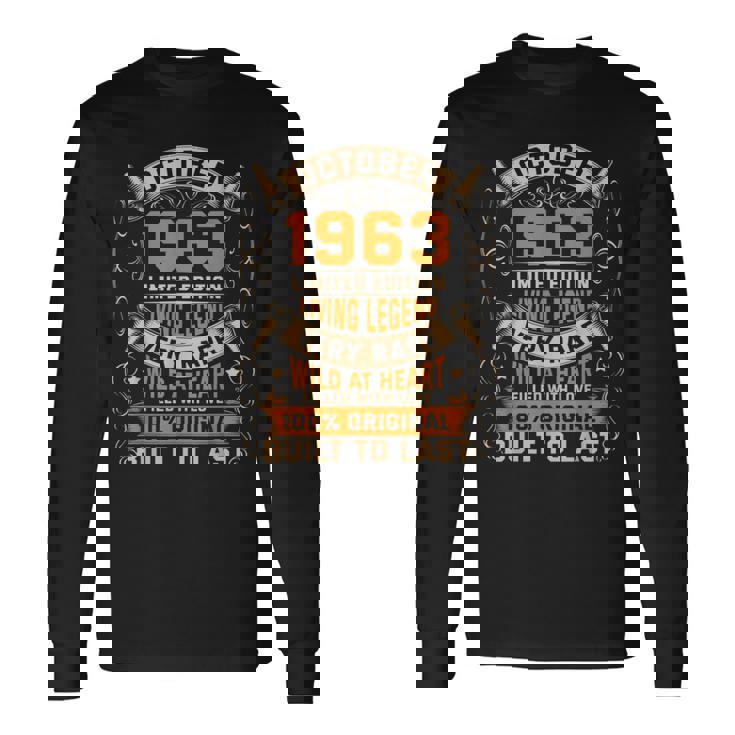 誕生日 オリジナル 1963年10月 長袖Tシャツ