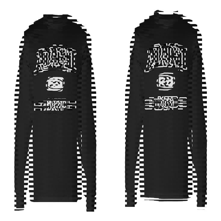 足立区 Adachi【チームユニフォーム カレッジ風】東京 23区 Jimo-T ジモティ 面白い 長袖Tシャツ