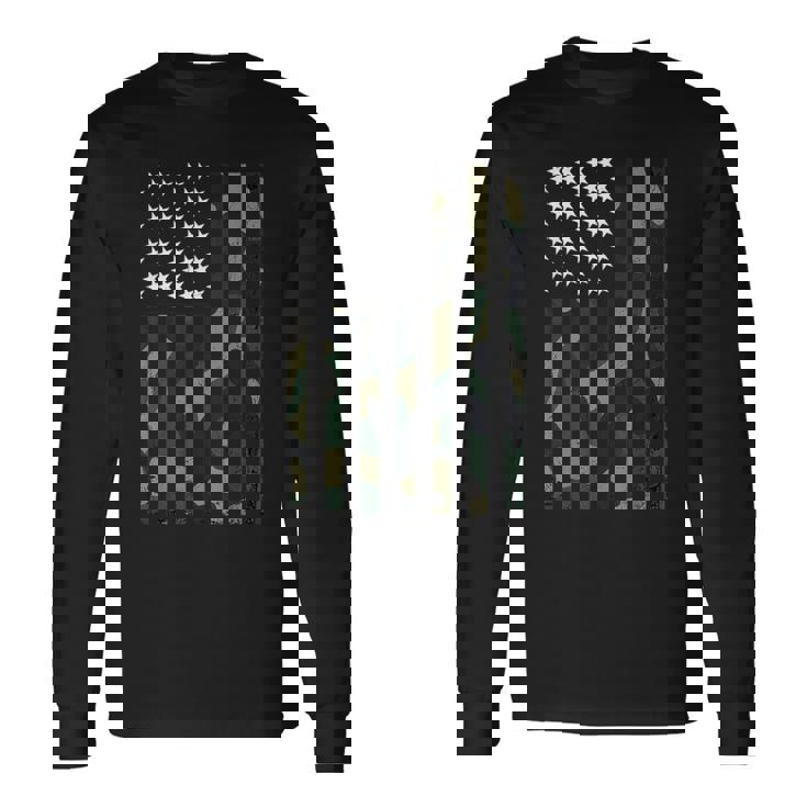 迷彩 アメリカ国旗 Usa 迷彩 メンズ ボーイズ レディース ガールズ キッズ 長袖Tシャツ