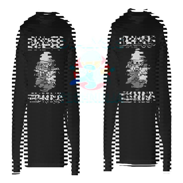 透析技術者techninja 長袖Tシャツ