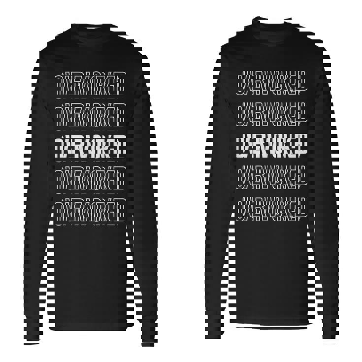 過労 長袖Tシャツ