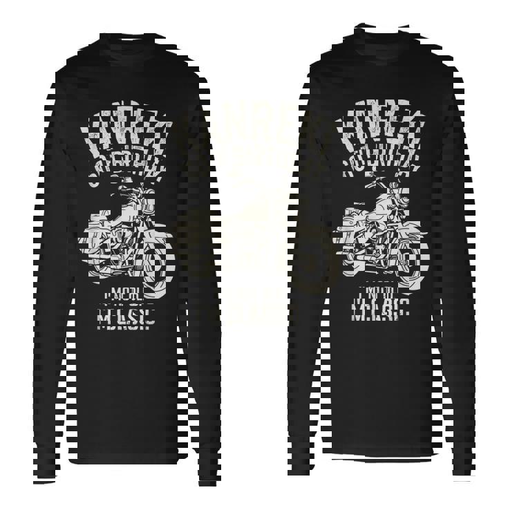 還暦祝い 60歳 男性 面白い クラシックバイク バイク好き 車好き 父 母 メンズ レディース 長袖Tシャツ