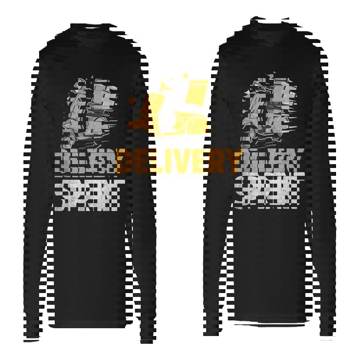 配達 スプリント 配達員 パッケージ 配達 長袖Tシャツ