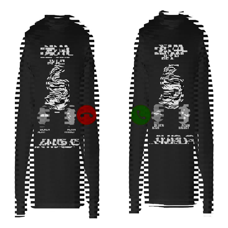 釣りウナギ漁師 長袖Tシャツ